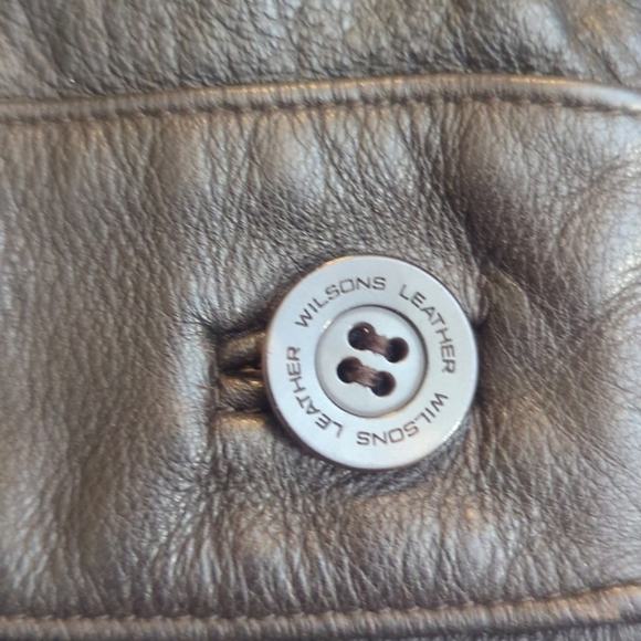 Wilsons Leather brown 3 button jacket Large - Picture 13 of 15